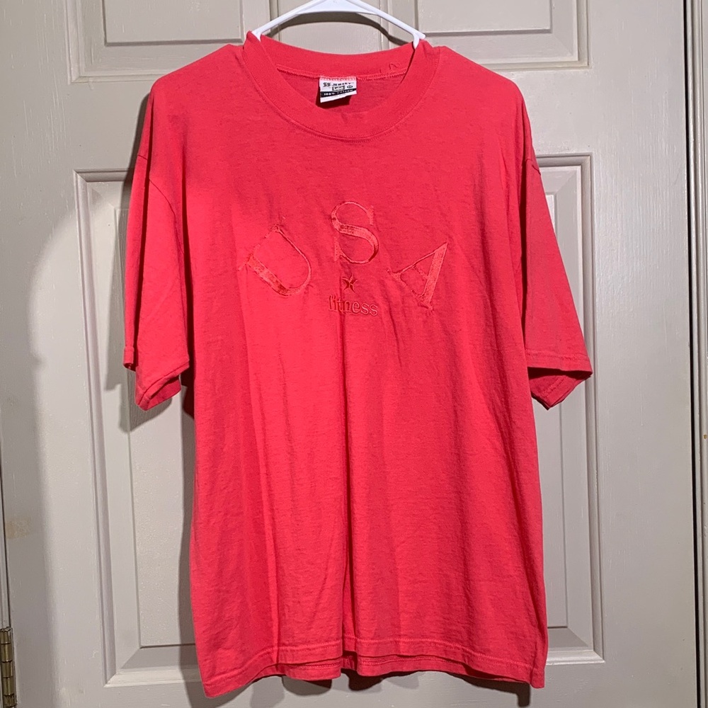 True Vintage 90s Lee Coral 100% Cotton T-Shirt